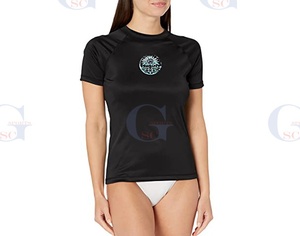 T-shirt de sport pour femmes, course et surf, protection contre les éruptions cutanées, imprimé sur mesure avec technique d'impression par sublimation de haute qualité, vente en gros - Product Image 3