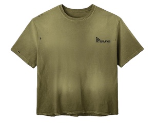 Primum เสื้อยืดคอกลมผ้าฝ้าย100% ฟอกกรดซีดจางใส่ได้ทั้งชายและหญิงถักแบบลำลองขนาดใหญ่พิเศษ - Product Image 4