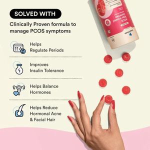Gomitas de mio-inositol para mujeres con PCOS promueve los ciclos regulares y la salud hormonal ayuda a reducir los cambios de humor - Product Image 4