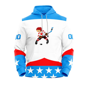 High Quality Blank Polyester Full Sublimation Unisex Ice Hockey <b>Hoodies</b> Wholesale Anti-Bacterial Breathable Quick Dry Custom - Product Image 5