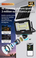 Projecteur solaire 600W avec caméra et couvercle de protection, éclairage LED extérieur haute luminosité, projecteur solaire avec caméra