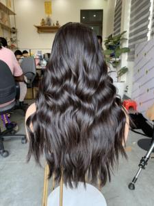 Perruque d'extension de cheveux Remy vietnamiens vierges ondulés, fabriquée à la machine, sans colle, pré-épilée, avec dentelle, sans produits chimiques, à trame unique - Product Image 3