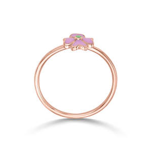 แหวนสแตนเลสสตีลชุบทอง 18k รุ่น Blush Bloom ดีไซน์โรแมนติก แฟชั่นเครื่องประดับสำหรับเธอ ไอเดียของขวัญน่ารัก - Product Image 5