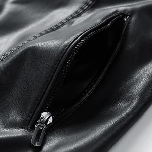 Veste de mode élégante de qualité supérieure, vente en gros, veste à col montant personnalisée avec fermeture éclair pour hommes, fabrication de vestes en peau de mouton - Product Image 5