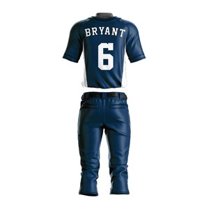 Conjuntos de uniformes de béisbol personalizables, transpirables, 100% poliéster, opciones de talla grande bordadas con tu logotipo, nombre de equipo personalizado - Product Image 2