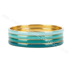 Multicolor Plated Brass Bangle Set for Women and Girls Fashionable <b>Metal</b> <b>Bracelets</b> and Bangles Jewelry - Product Image 3