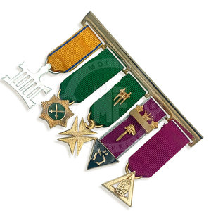 Personalized Modern Hard Enamel <b>Masonic</b> <b>Medals</b> Set Stainless Steel Craft Premium Finish Decorative Collectible - Product Image 2