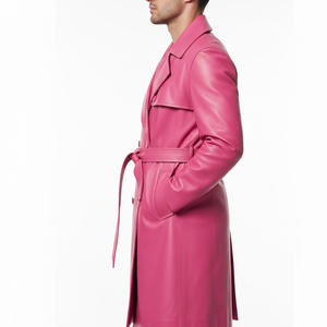 เสื้อคลุมหนังแท้สำหรับผู้ชายเสื้อโค้ทผ้าฝ้ายกันหนาวแบบเรียบหรูทำจากโรงงานผู้ผลิตตามสั่งสำหรับฤดูหนาว - Product Image 4