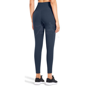 Leggings en tissu doux avec ceinture large pour un ajustement sûr Leggings extensibles avec contrôle de l'humidité - Product Image 2
