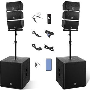 Best trade for new PRORECK Club 8000 18-inch 8000W <b>Speaker</b> <b>System</b> Combo Set 6 Line Array <b>Speakers</b> - Product Image 2