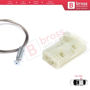 BWR1051 Juego de reparación de Elevalunas eléctrico trasero derecho para Clio MK3 BR CR KR SR 2005-2014 5 puertas 8200291153 - Product Image 4