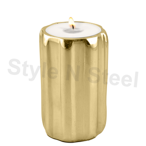 Portavelas de Metal Dorado para Velas de Té, Acero Inoxidable Ecológico para Decoración del Hogar para Navidad - Product Image 5
