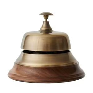 Campana de Escritorio de Latón de Diseño Moderno con Acabado Plateado, Campana Decorativa Antigua para Mesa de Hogar, Hotel o Restaurante - Product Image 3