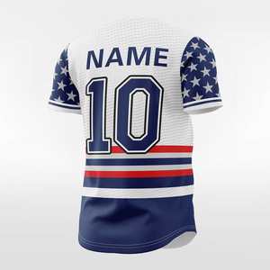 Premium Men's <b>Baseball</b> Jersey Denim Sublimation Print, Custom OEM/ODM - Product Image 5