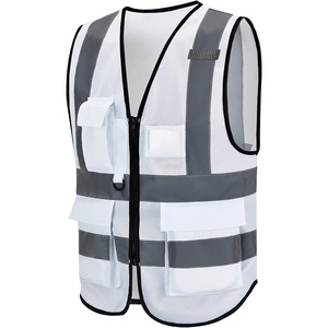 Gilet réfléchissant respirant personnalisé pour vêtements de sécurité cycliste avec impression de logo multicolore en option - Product Image 4