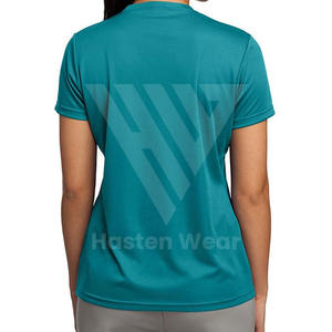 Camisetas de gimnasio para mujer, respetuosas con el medio ambiente, diseño profesional, camiseta de entrenamiento de manga corta de secado rápido para mujer - Product Image 2