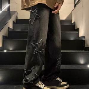 กางเกงยีนส์ผู้ชายทรงแบ็กกี้เอวยางยืดสำหรับฤดูร้อนกางเกงผ้าเดนิมทรงตรงลำลองแนวธุรกิจปักลายแบบคลาสสิกสำหรับผู้ชาย - Product Image 3