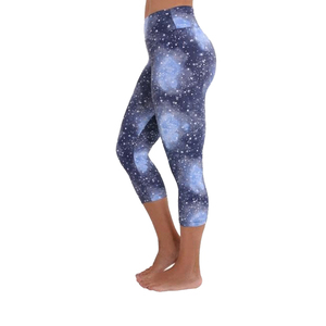 Vente chaude : Legging Capri personnalisé pour femme, en polyester et élasthanne, pour yoga et fitness, avec service OEM, faible MOQ, toutes tailles, respirant et séchage rapide - Product Image 3