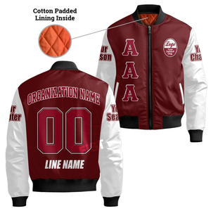 Customized Chapter Stitched Personalized KA|PSI Bomber <b>Jacket</b> High Quality Fraternity <b>Jacket</b> - Product Image 3