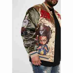 Vestes universitaires de baseball personnalisées OEM pour hommes, couleur polaire, manches en cuir, vêtements de ville, broderie en chenille, vestes d'hiver pour entraîneurs - Product Image 2