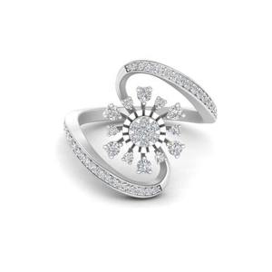 แหวนรูปดอกไม้ชุบทอง 18K ประดับเพชรโมอิสซาไนต์ เงินแท้ 925 สำหรับผู้หญิง หรูหรา เหมาะสำหรับงานหมั้น งานเลี้ยง ของขวัญ งานแต่งงาน รับรองโดย IGI - Product Image 1