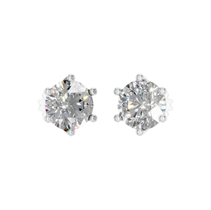 Personnaliser les boucles d'oreilles en diamant Moissanite certifiées IGI 950 Platine Six Prongs Solitaire Cut Fine OEM ODM Jewelry Manufacturer - Product Image 3