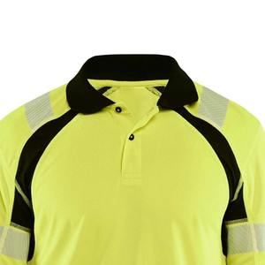 เสื้อเซฟตี้สะท้อนแสงสำหรับผู้ชายเสื้อโปโลไฮวิซชุดยูนิฟอร์มสีเหลืองเสื้อยืดปลอดภัยพร้อมโลโก้ตามสั่ง - Product Image 5