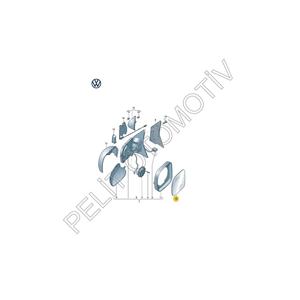 Espejo Retrovisor Lateral Izquierdo para Automóvil, Transporter 7E1857521J, Cristal para Vehículos, 2010-2019 - Product Image 2