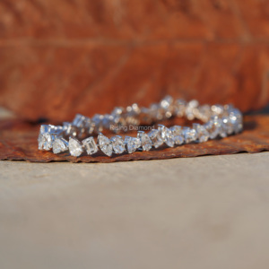 Bracelet tennis en or multi-couleurs certifié IGI, style punk, avec diamants de laboratoire multi-formes de 9,6 carats, vente en gros OEM - Product Image 4