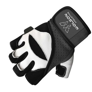 ถุงมือยกน้ำหนักหนังและยางคุณภาพสูง ระบายอากาศได้ดี ทนทาน ปรับแต่งได้ ครึ่งนิ้ว สำหรับออกกำลังกายในยิม เหมาะสำหรับทั้งชายและหญิง - Product Image 3