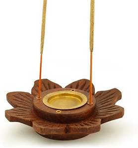 Quemador de Incienso Indio 100% Natural Hecho a Mano con Base de Nácar y Soporte de Madera para Fragancia en Interiores del Hogar, Mezquita o Uso Religioso - Product Image 2