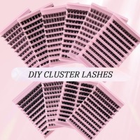 Extensions de cils individuels en grappes à 10 rangées, best-seller transfrontalier, grande capacité, pour DIY, en plastique noir
