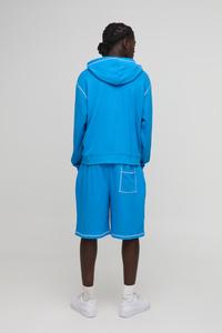 Pull à capuche en coton épais avec poche avant personnalisée, sweat à capuche sérigraphié sur l'épaule tombante, nouvel arrivage - Product Image 5