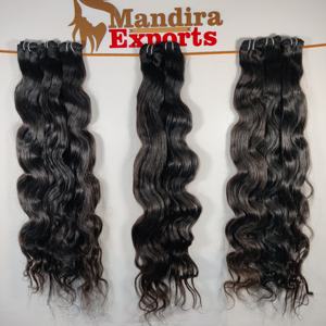 Paquetes alineados de cutícula Virgen sin procesar 100% Color negro Cabello largo Bodywave Extensiones de cabello humano de templo indio sin procesar - Product Image 2