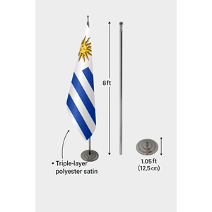 Bandera Oficial de Uruguay Personalizada de 3x5 pies, Técnicas de Impresión Digital, Materiales de Seda, Algodón y Plástico, Aluminio, Personalización Automotriz - Product Image 6