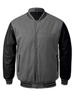 Blouson d'université Vintage avec manches en cuir, OEM, personnalisé, chaîne, Chenille, broderie, bombardier, application de Logos, vol, Baseball, Letterman