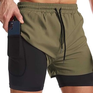<b>Mens</b> Workout <b>Shorts</b> 2 in 1 Stretch 5" Gym <b>Shorts</b> Running <b>Shorts</b> with Compression Liner <b>Zip</b> <b>Pocket</b> <b>Shorts</b> 5" Athletic Gym <b>Shorts</b> - Product Image 4