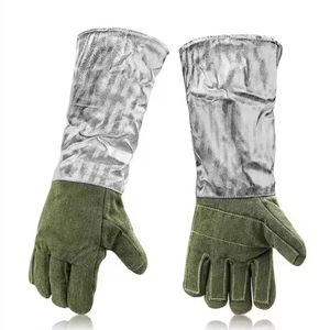 Guantes de Seguridad para Soldadura, Guantes Aislantes de Papel de Aluminio, Guantes Aluminizados de Alta Temperatura, Resistentes al Calor, para Bomberos - Product Image 2