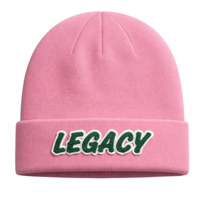Gorro de Punto Rosa Legacy para Hermandad Griega, Gorro de Invierno Rosa y Verde para Mujeres, Ropa de Hermandad Universitaria - Product Image 3