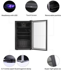 Nevera para Vinos Antarctic Star de 26 Botellas y 130 Latas, Refrigerador de Bebidas, Bodega, Nevera para Cerveza y Refrescos con Puerta de Vidrio Transparente, Nevera de Bar - Product Image 3