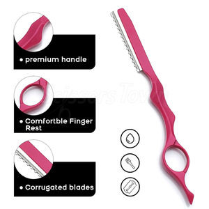 Maquinilla de afeitar ergonómica para adelgazamiento del cabello con cuchillas reemplazables, herramienta de salón y uso doméstico para capas de cabello - Product Image 3