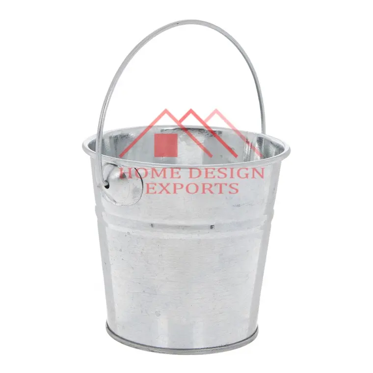 Cubo de Metal para almacenamiento de agua y hierro para uso doméstico, Cubo de pintura galvanizado de alta calidad con mango, Cubo de lata de Metal 2023, superventas