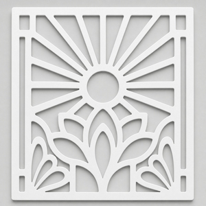 Decorative Modern Waterproof Plastic CNC Privacy Screen Room Divider Panel Quiet Arch 600 600 mm Made Germany - Product Image 2