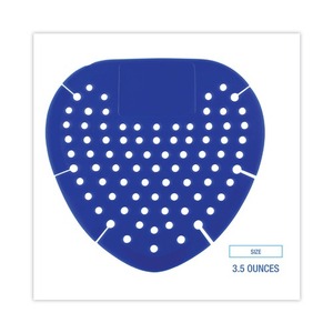 Écran de urinoir jetable solide Boardwalk parfum Bubble Gum bleu - 1 douzaine pour usage avec détergent de salle de bain - Product Image 3