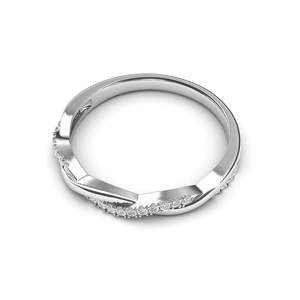 Anillo de plata de ley con moissanita trenzada o diamante simulado anillo de boda anillo a juego - Product Image 6