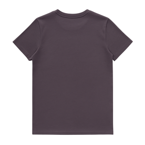 Camiseta de Manga Corta con Cuello Redondo para Mujer, Color Morado Deslavado, 100% Algodón Orgánico de Lujo, Preencogido, Certificado GOTS, Suave y Clásica - Product Image 2