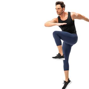 Top Quality Hot Selling <b>Men</b> Fitness Clothing <b>Men's</b> Gym Workout plain legging with elastic waist comfortable <b>Stretchy</b> leggings - Product Image 2