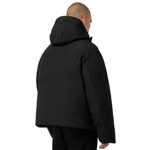 Chaqueta Acolchada Negra Personalizada para Hombre, Chaqueta de Invierno con Capucha, Impermeable, Transpirable, Ropa de Calle, con Cremallera - Product Image 3