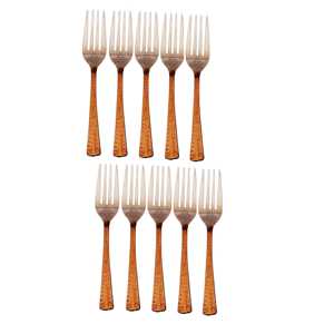 Fourchette de table réutilisable en acier et cuivre de 20 cm - Product Image 4