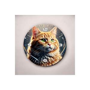 Colorful <b>Cat</b> Animal Pattern Number 50cm Silent Wooden Table Wall Clock <b>Gift</b> - Product Image 5